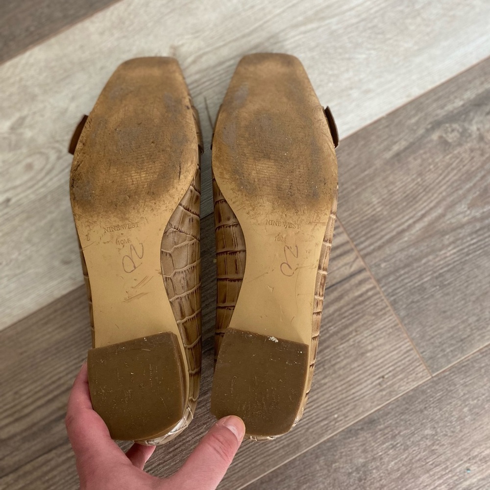 NINE WEST CROCODILE PRINT ABAY FLATS SLIP ON LOAFERS SHOES - Picture 10 of 10